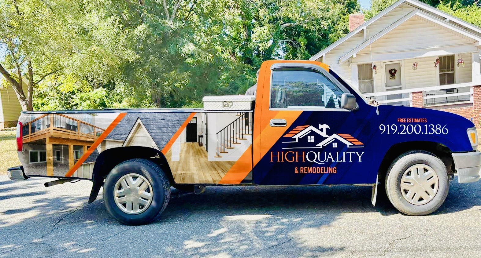 Modern brushed aluminum storefront sign